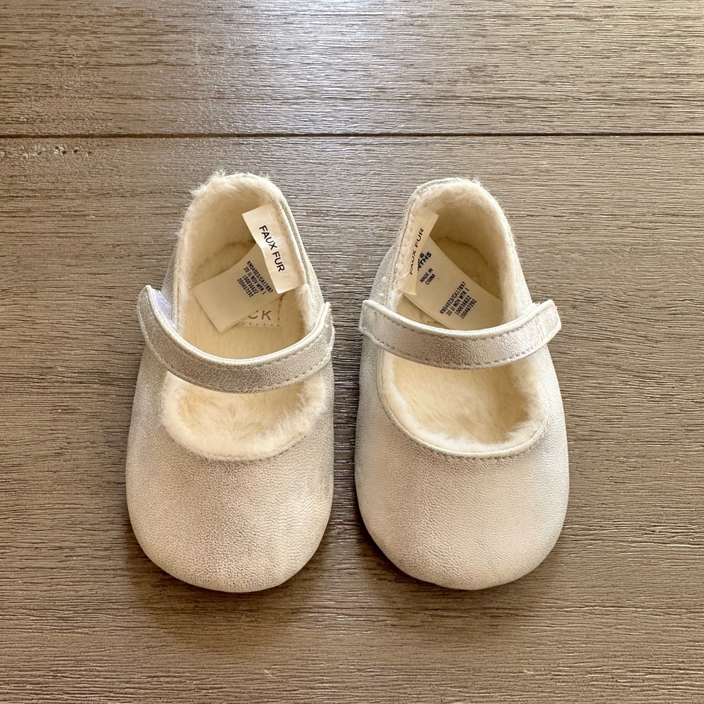 Janie and Jack Silver Flats